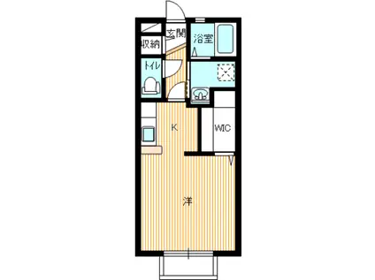 ハイツ白坂 B(1K/1階)の間取り写真