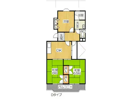 ベルハイムOKADA(3DK/3階)の間取り写真
