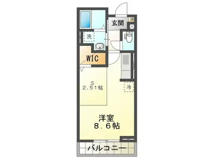 エスペランサSVIII(ワンルーム/3階)の間取り写真