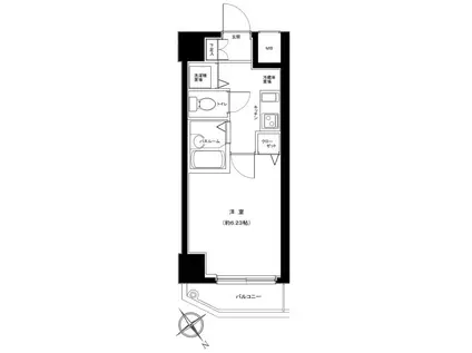 グランフォースときわ台(1K/7階)の間取り写真