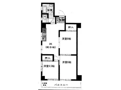 シュロス錦糸町(3DK/5階)の間取り写真