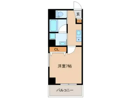 LUNA長町駅前(1K/8階)の間取り写真