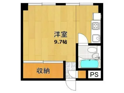 レディースビレッジヨシトモ(ワンルーム/3階)の間取り写真