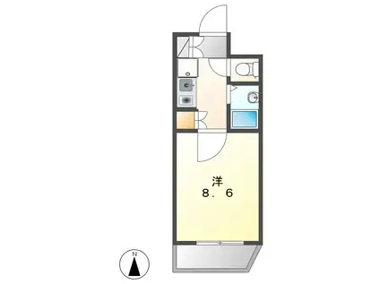 エコーハイムK(1K/1階)の間取り写真