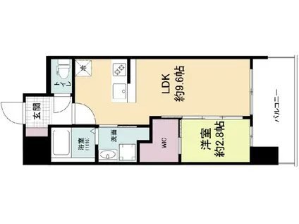 セレニテ難波グランデシュッド(1LDK/4階)の間取り写真