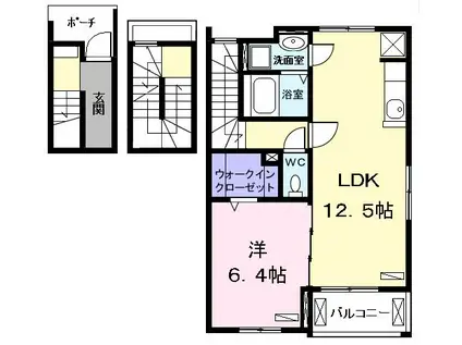 E STAGE III(1LDK/3階)の間取り写真