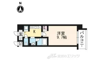 TM IMPRESION(1K/4階)の間取り写真