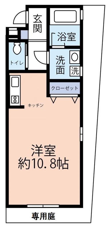 ワコーレヴィアーノ須磨寺町(ワンルーム/1階)の間取り写真