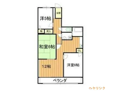 エスポワール香南(3LDK/4階)の間取り写真