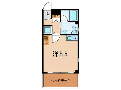 CASA49(ワンルーム/1階)の間取り写真