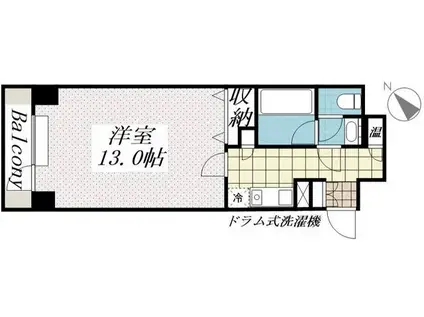 メゾン・ド・ヴィレ日本橋中洲(1K/10階)の間取り写真