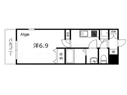 シルス藤森(1K/2階)の間取り写真