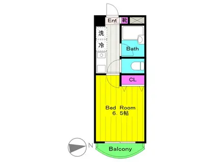 城所マンション(1K/1階)の間取り写真