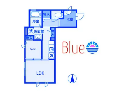 クレ一ル(1DK/3階)の間取り写真