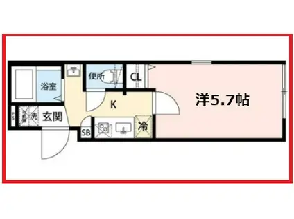 グランクオール北千住オリエンタルキューブ(1K/3階)の間取り写真