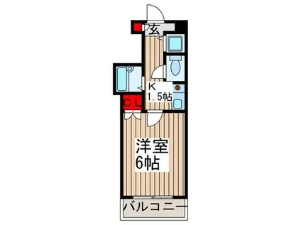 HAYASHIマンション(1K/2階)の間取り写真