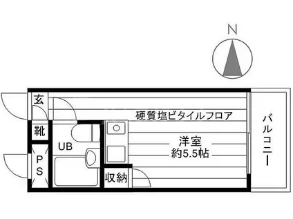 セントヒルズ椎名町(ワンルーム/4階)の間取り写真