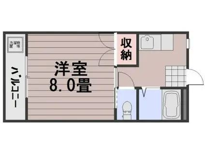 コープエスポワールII棟(1K/5階)の間取り写真