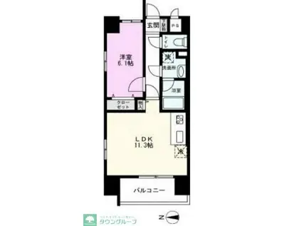 フューチャーホキマ(1LDK/3階)の間取り写真