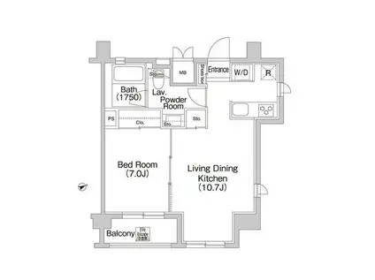 コンフォリア大森町(1LDK/6階)の間取り写真