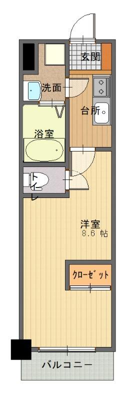 MODERN PALAZZO 文教 PRIMA(1K/8階)の間取り写真