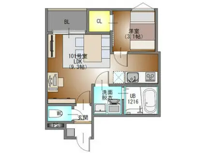 REGALEST 新瑞橋(1LDK/2階)の間取り写真