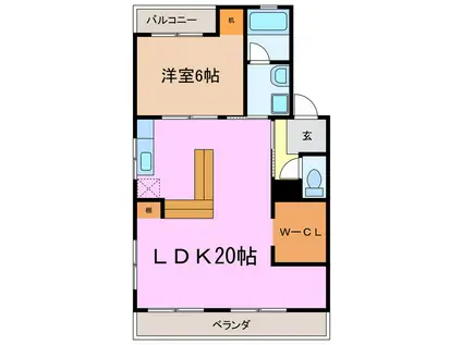 メゾンリリーベルII(1LDK/1階)の間取り写真