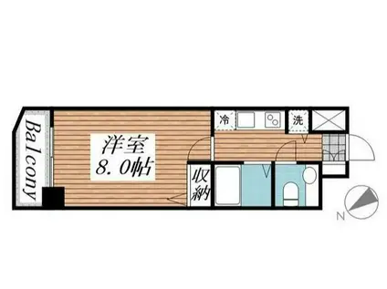 メゾン・ド・ヴィレ渋谷(1K/8階)の間取り写真