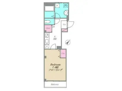 サングレイスII(1K/3階)の間取り写真