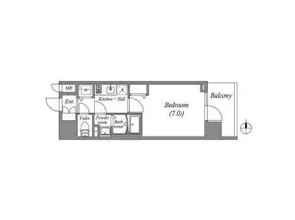 CION OSAKA イースト GATE(1K/5階)の間取り写真