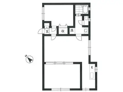 カーム神宮前(2LDK/2階)の間取り写真