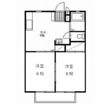 アーバンプラザ(2DK/2階)の間取り写真