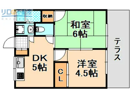 久保文化(2DK/2階)の間取り写真