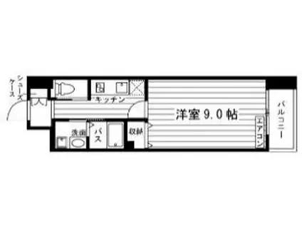 フォレスタ川崎医大東(1K/5階)の間取り写真