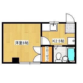 中山ビル(1K/3階)の間取り写真