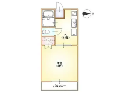 藤巻ハイツ(1K/1階)の間取り写真