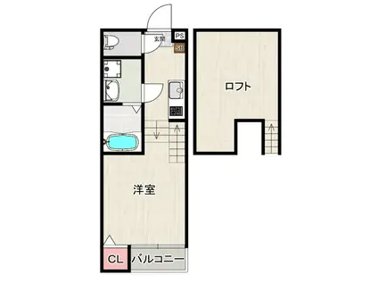 VICTORIA(1K/2階)の間取り写真