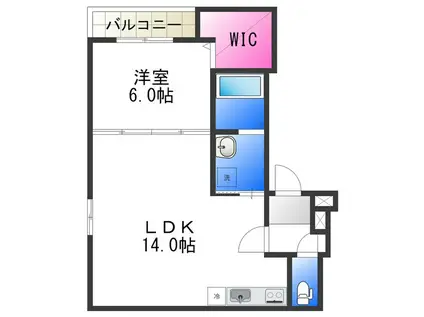 フジパレス堺浜寺石津II番館(1LDK/2階)の間取り写真
