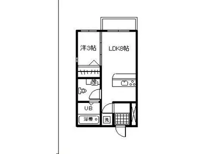プルミエール(1LDK/1階)の間取り写真
