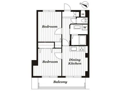 朝日プラザ上板橋(2DK/5階)の間取り写真