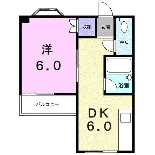 オックスフォードサーカスIII(1DK/1階)の間取り写真