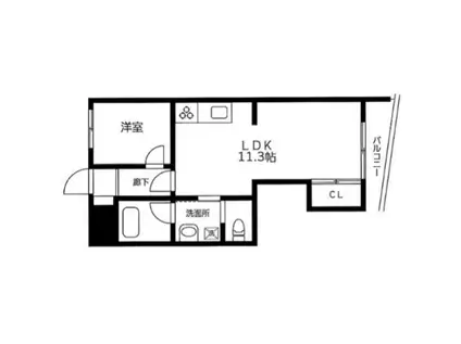 プエンテリバロ玉川(1LDK/2階)の間取り写真