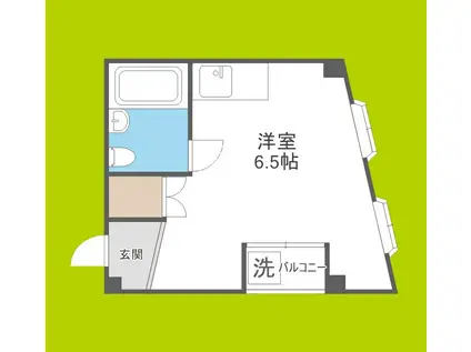 マンションロッヂ(ワンルーム/4階)の間取り写真