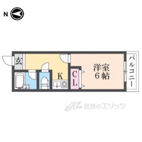 ミユキシティマンション(1K/5階)の間取り写真
