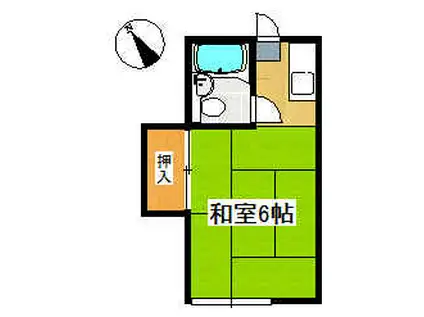 コーポ高橋(ワンルーム/2階)の間取り写真