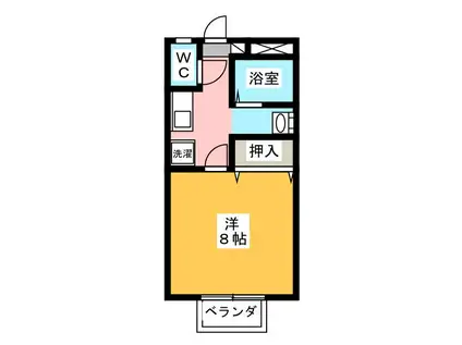 窪田コーポ B(1K/1階)の間取り写真