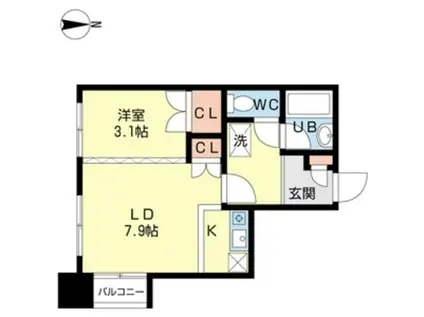 セジュール金山(1LDK/5階)の間取り写真