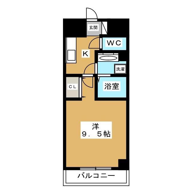 オリゾン立川(1K/3階)の間取り写真