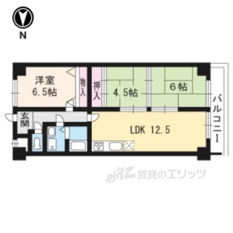 URESIDENCE修学院(3LDK/3階)の間取り写真