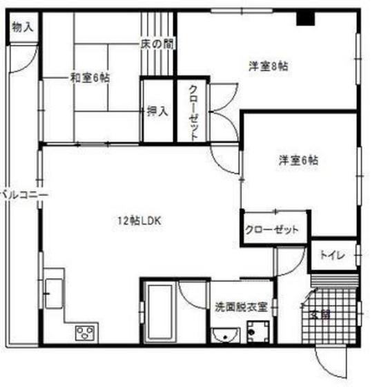 みどりハイツ(3LDK/3階)の間取り写真